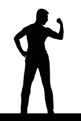 武道系中年男性シルエット