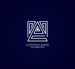 Letter logo or monogram. blank for business card. For your business. Vector sign.