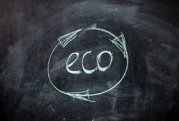 concept, word written in chalk on a black chalkboard