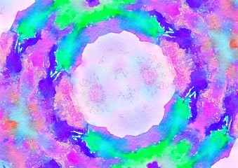 Watercolor paper background. Abstract Painted Illustration. Brush stroked painting.