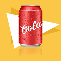 Red Aluminum Can: Vector Version