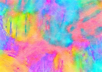 Watercolor paper background. Abstract Painted Illustration. Brush stroked painting.