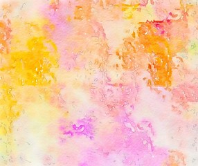 Watercolor paper background. Abstract Painted Illustration. Brush stroked painting.