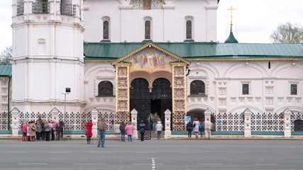 Yaroslavl, Russia, the church of Elijah the Prophet Ilia Prorok in Yaroslavl timelapse
