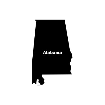 Alabama state outline icon isolated. Symbol, logo illustration for mobile concept and web design.