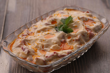 Traditional dishes consisting of Turkish appetizers.