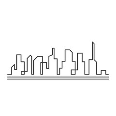Fototapeta premium line real estate modern city building vector template