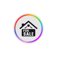 Home For Sale Sign -  Modern App Button