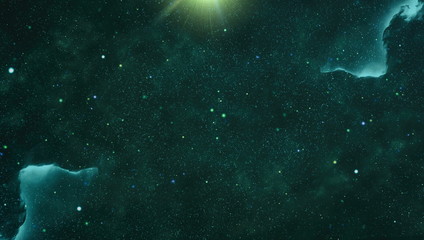 The center of milky way galaxy and space dust in the universe, Night starry sky with stars
