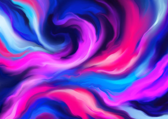 Obraz premium Abstraction. Hand painted background for creative design of posters, cards, invitations, banners, websites, wallpapers. Modern artwork. Trendy artistic style. Bright neon colours.