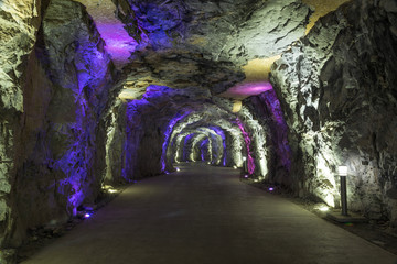 Dark and mysterious underground tunnels