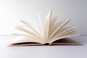 Book with low light for educational concept.