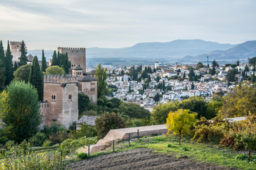 Fototapeta na wymiar Granada city, Monument of the Alhambra, Andalusia, Spain