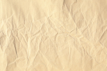 Crumpled brown paper background texture