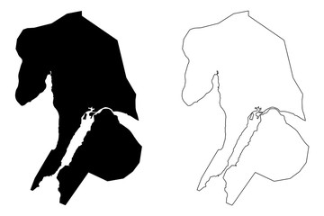 Port Vila City (Republic of Vanuatu) map vector illustration, scribble sketch City of Port Vila map