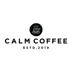 coffee sunrise sunset tea morning line outline logo with mug and cup also sun hipster logo icon design for cafe , restaurant cafetaria illustration