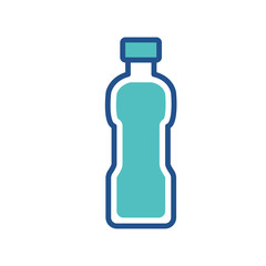 bottle water icon collection, trendy style