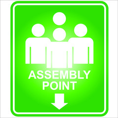 assembly point sign