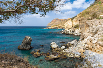 Fototapeta na wymiar rocks on Tarrafal, Santiago Island, Cabo Verde