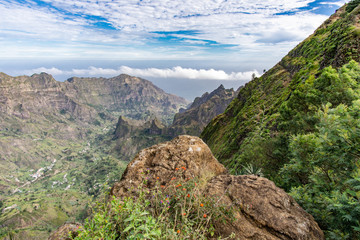 mountains in Santo Antao Island, Cabo Verde