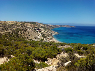 Landscape in Korfos area coast. Gavdos Island. Lybian Sea. Greece.