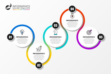 Infographic design template. Creative concept with 5 steps