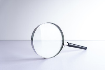 magnifier glass with white background