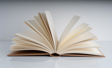 Book with low light for educational concept.