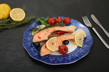 サーモンステーキ