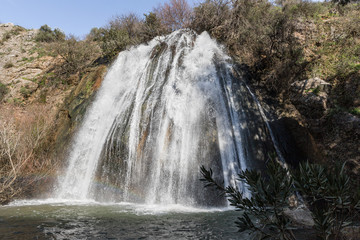 Ayun waterfall  flows from a crevice in the mountain and is located in the continuation of the...