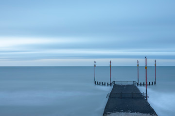 image of sea wall with ND3 filter