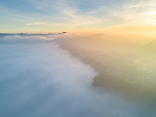 aerial view of mountain with beautiful scenery.