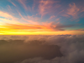 aerial view of mountain with beautiful scenery.