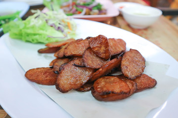 fried pork sausage or Chinese sausage