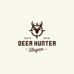Fototapeta na wymiar deer logo moose elk logo outline lineart vector icon