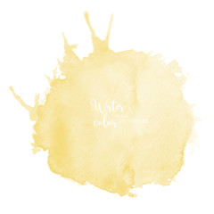 Yellow watercolor texture background