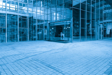 Empty floor and office building in financial center, Shenzhen, China