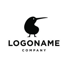 Kiwi bird logo elegant luxury vintage hipster label illustration vector