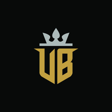 Initial Letter VB with Shield King Logo Design