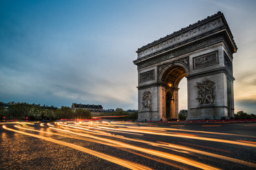 arch of triumph in paris - obrazy, fototapety, plakaty