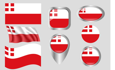 Naklejka premium Flag of Utrecht, Netherlands