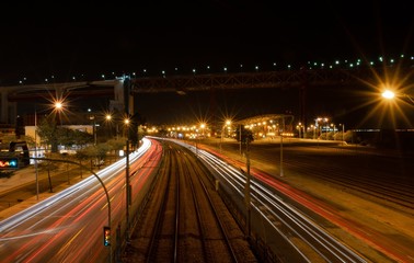 Fototapeta na wymiar Traffic in Lisbon