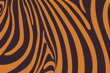 Abstract hand painted striped brown background. Vector animal zebra skin. modern skin pattern for textile. combination light and dark colors. 