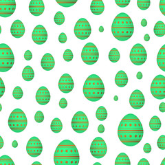 Seamless pattern with colorful Easter eggs