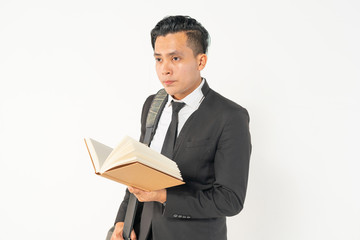 Businessman potrait with white background
