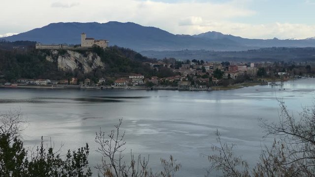 Overview of Angera in Lake Maggiore