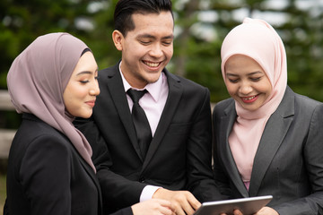 Businessman staff portrait with natural lighting