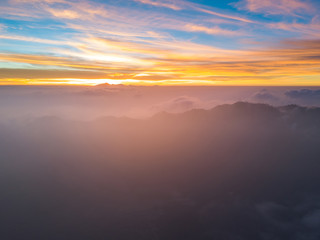aerial view of mountain with beautiful scenery.