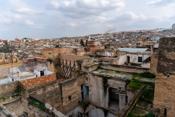 Fototapeta na wymiar Panorama of the Fes city in Morocco