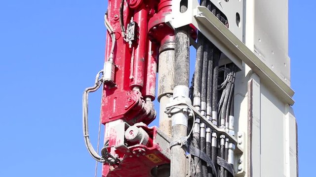 Work rig. Drilling with flushing solution. Device wells for deep freezing soil.